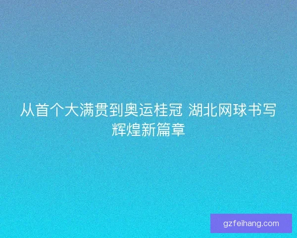 从首个大满贯到奥运桂冠 湖北网球书写辉煌新篇章